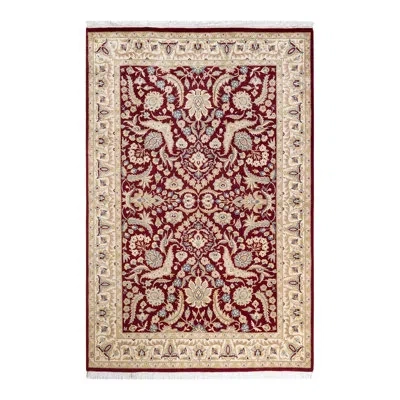 Solo Rugs Mogul One-of-a-kind 4'2" X 6'4" 2000s Wool Area Rug In Red/beige/blue
