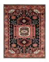 Solo Rugs Mojave Bohemian Southwestern Hand-knotted Wool-blend Area Rug In Black
