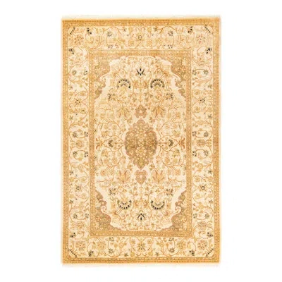 Solo Rugs One-of-a-kind Mogul 4'1" X 6'2" Area Rug In Ivory/beige/orange