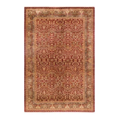 Solo Rugs One-of-a-kind Mogul Hand-knotted New Age 5'3" X 7'10" Wool Area Rug In Red/gold/ivory
