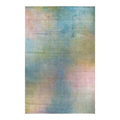 Solo Rugs One-of-a-kind Rectangle 12'1" X 18'2" 2010s Wool Area Rug Light Blue In Blue;light Blue