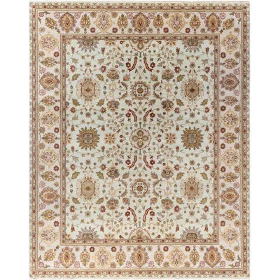 Solo Rugs Oushak One-of-a-kind Hand-knotted Area Rug - Green, 8' 0" X 10' 1" In Green,yellow,ivory,red