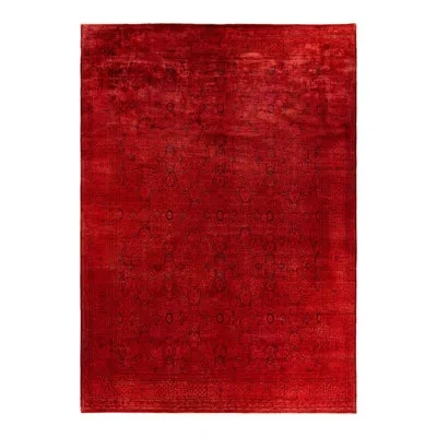 Solo Rugs Overyed One-of-a-kind 10'2" X 14'4" Area Rug In Red/orange/black In Red,orange,black