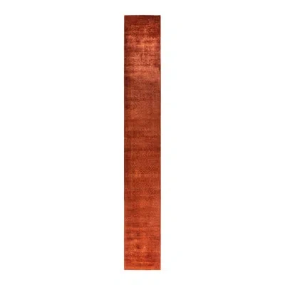Solo Rugs Overyed One-of-a-kind 2'7" X 17'5" Area Rug In Orange/red In Orange,red