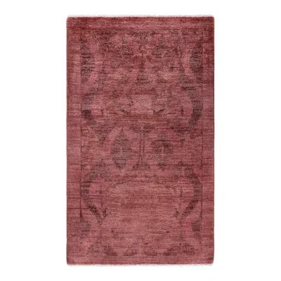 Solo Rugs Overyed One-of-a-kind 3'1" X 5' Area Rug In Rust/gray In Rust,gray