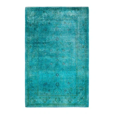 Solo Rugs Overyed One-of-a-kind 3'3" X 5' New Age Area Rug In Blue
