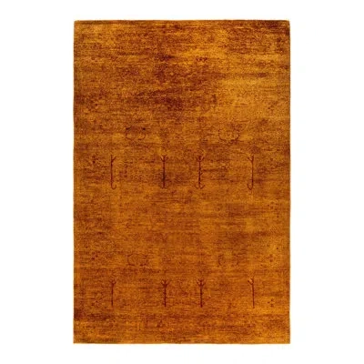 Solo Rugs Overyed One-of-a-kind 6' X 8'8" New Age Area Rug In Gold/brown In Gold,brown