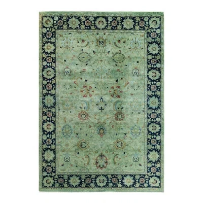 Solo Rugs Overyed One-of-a-kind 6'2" X 8'10" Area Rug In Green/black/brown In Green,black,brown