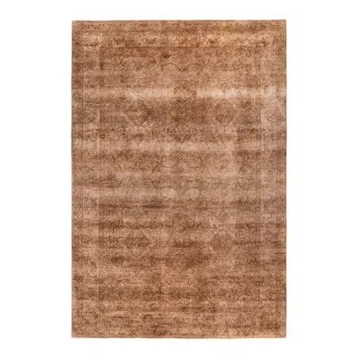 Solo Rugs Overyed One-of-a-kind 6'2" X 9'1" Area Rug In Brown/beige In Brown,beige