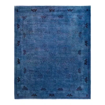 Solo Rugs Overyed One-of-a-kind 8'1" X 10'1" New Age Area Rug In Blue