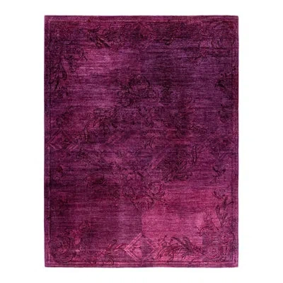 Solo Rugs Overyed One-of-a-kind 8'1" X 10'3" New Age Area Rug In Purple/pink In Purple,pink