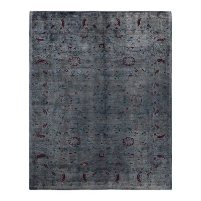 Solo Rugs Overyed One-of-a-kind 8'2" X 10'1" New Age Area Rug In Gray/red/blue In Gray,red,blue