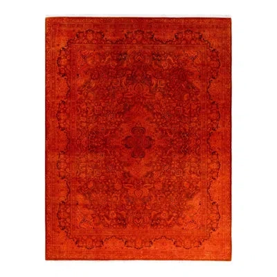 Solo Rugs Overyed One-of-a-kind 8'2" X 10'5" Area Rug In Orange/black In Orange,black