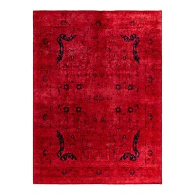 Solo Rugs Overyed One-of-a-kind 9'1" X 11'10" Area Rug In Red/black In Red,black