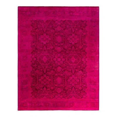 Solo Rugs Overyed One-of-a-kind 9'1" X 11'5" New Age Area Rug In Pink/red In Pink,red