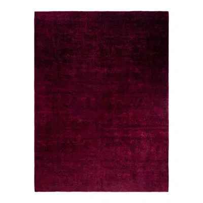 Solo Rugs Overyed One-of-a-kind 9'10" X 13'2" New Age Area Rug In Red/mahonagy In Red,mahonagy