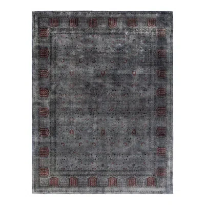 Solo Rugs Overyed One-of-a-kind 9'2" X 11'9" Area Rug In Gray/black/red In Gray,black,red