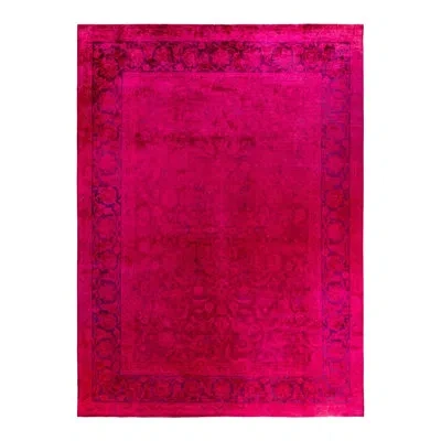 Solo Rugs Overyed One-of-a-kind 9'3" X 12'3" Area Rug In Pink/black/red In Pink,black,red