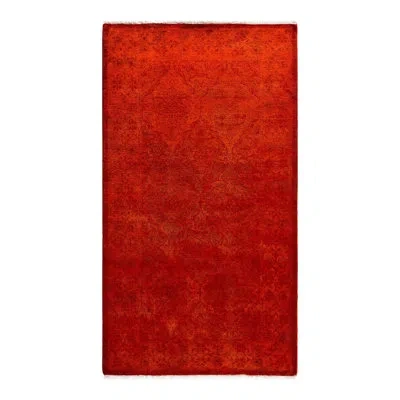Solo Rugs Overyed One-of-a-kind Runner 2'7" X 4'8" Area Rug In Orange/yellow In Orange,yellow