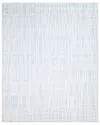 Solo Rugs Quimby Contemporary Geometric Hand-knotted Wool-blend Area Rug In Gray