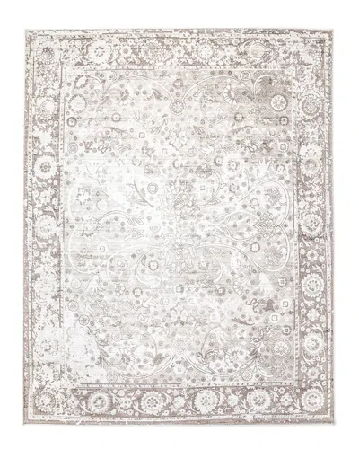 Solo Rugs Royal Contemporary Floral Hand-loomed Area Rug In Gray