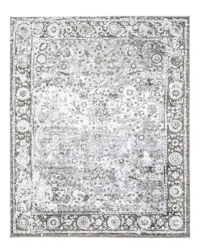 Solo Rugs Royal Contemporary Floral Hand-loomed Area Rug In Gray