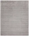 Solo Rugs Sanam Contemporary Striped Hand-loomed Wool-blend Area Rug In Brown