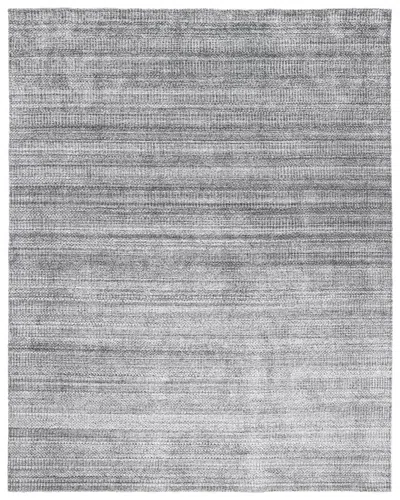 Solo Rugs Sanam Contemporary Striped Hand-loomed Wool-blend Area Rug In Gray