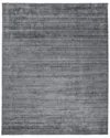 Solo Rugs Sanam Contemporary Striped Hand-loomed Wool-blend Area Rug In Gray