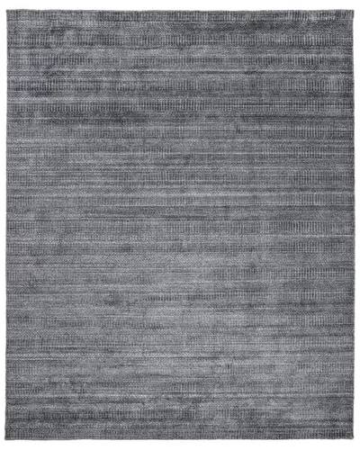 Solo Rugs Sanam Contemporary Striped Hand-loomed Wool-blend Area Rug In Gray