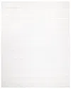 Solo Rugs Sanam Contemporary Striped Hand-loomed Wool-blend Area Rug In Ivory