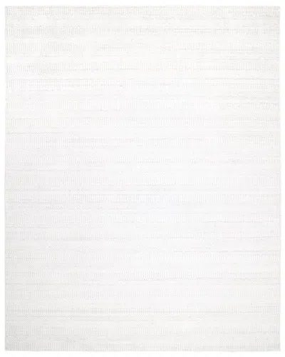 Solo Rugs Sanam Contemporary Striped Hand-loomed Wool-blend Area Rug In Ivory