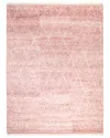 Solo Rugs Shaggy Moroccan Bohemian Hand-knotted Wool-blend Area Rug In Red