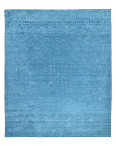Solo Rugs Simi Bohemian Tribal Hand-loomed Wool-blend Area Rug In Blue