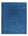 Solo Rugs Simi Bohemian Tribal Hand-loomed Wool-blend Area Rug In Blue