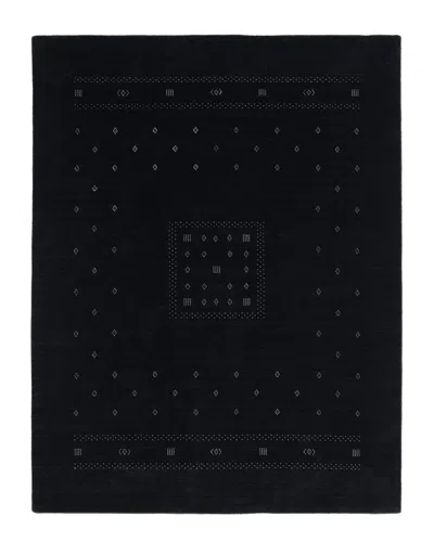 Solo Rugs Simi Bohemian Tribal Hand-loomed Wool-blend Area Rug In Black