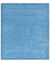 Solo Rugs Simi Handmade Wool-blend Gabbeh Rug In Blue