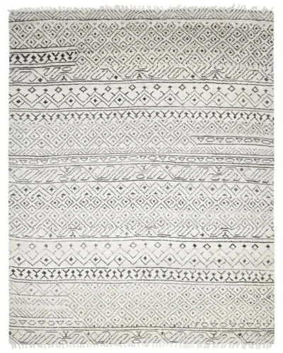 Solo Rugs Thomas Bohemian Moroccan Hand-knotted Wool-blend Area Rug In Gray