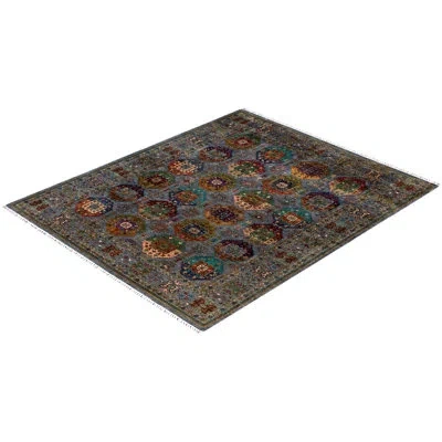 Solo Rugs Tribal One-of-a-kind Hand-knotted Area Rug - Gray, 8' 0" X 9' 10" In Gray,green,blue,beige