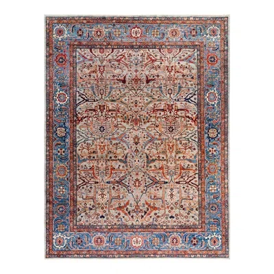 Solo Rugs Tribal One-of-a-kind Hand-knotted Area Rug - Gray, 9' 0" X 11' 8" In Gray,blue,orange