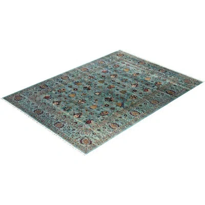 Solo Rugs Tribal One-of-a-kind Hand-knotted Area Rug - Light Blue, 8' 9" X 12' 0" In Light Blue,red,yellow,navy