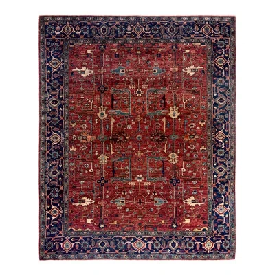 Solo Rugs Tribal One-of-a-kind Hand-knotted Area Rug - Red, 8' 1" X 9' 11" In Red,navy,teal,brown