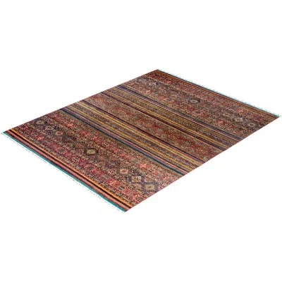 Solo Rugs Tribal One-of-a-kind Hand-knotted Area Rug - Red, 8' 2" X 10' 3" In Red,brown,blue,green