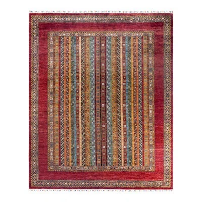 Solo Rugs Tribal One-of-a-kind Hand-knotted Area Rug - Red, 8' 2" X 9' 10" In Red,orange,blue,brown