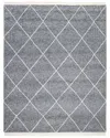 Solo Rugs Wallis Bohemian Moroccan Hand-knotted Wool-blend Area Rug In Gray