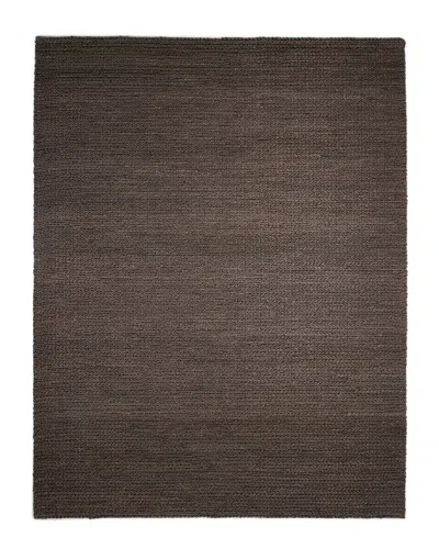 Solo Rugs Wayne Contemporary Solid Hand-woven Jute-blend Area Rug In Gray