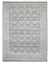 Solo Rugs Yvonne Contemporary Oriental Hand-knotted Wool-blend Area Rug In Gray