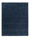 Solo Rugs Zayn Contemporary Solid Hand-loomed Wool-blend Area Rug In Blue
