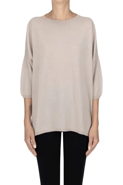 Solocascmir Short Sleeves Cashmere Pullover In Neutral