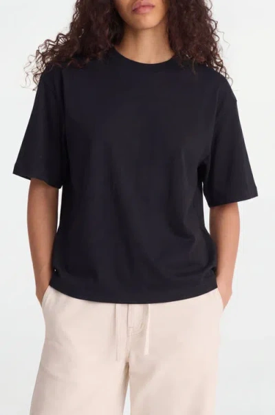 Solomon & Sage S&g Relaxed Cotton T-shirt In Black